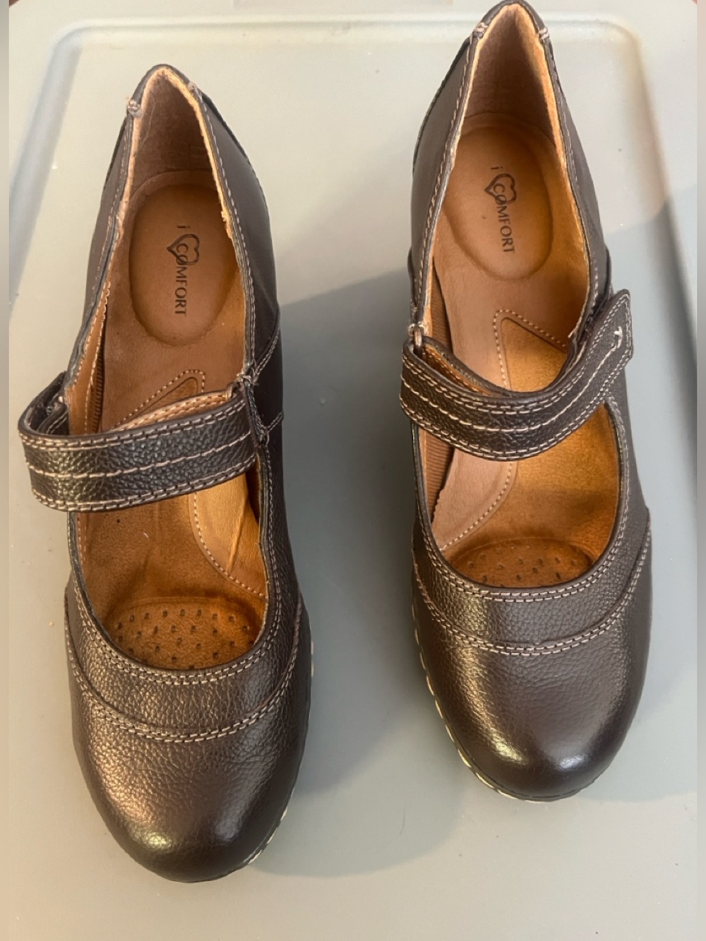 I Love Comfort Mary Jane Women's Leather Shoes Like New!!! Size 8.5